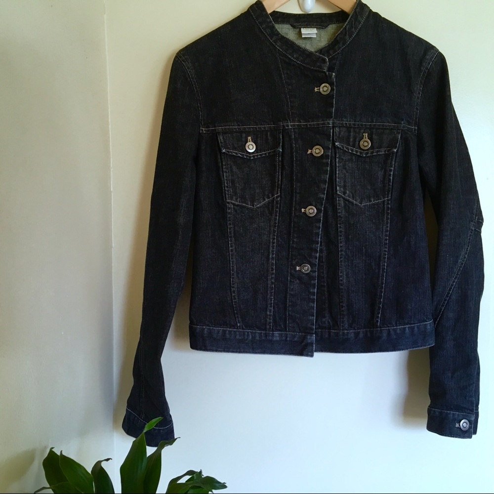 Garnet Hill Dark Blue Denim Jacket - Picture 3 of 6